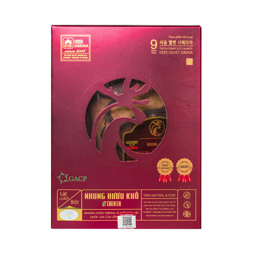Nhung hươu khô Siberia-Bổ thận tráng dương, tăng cường sức khỏe, hỗ trợ yếu sinh lý, Sản vật quý hiếm nhung hươu Nga Pankal
