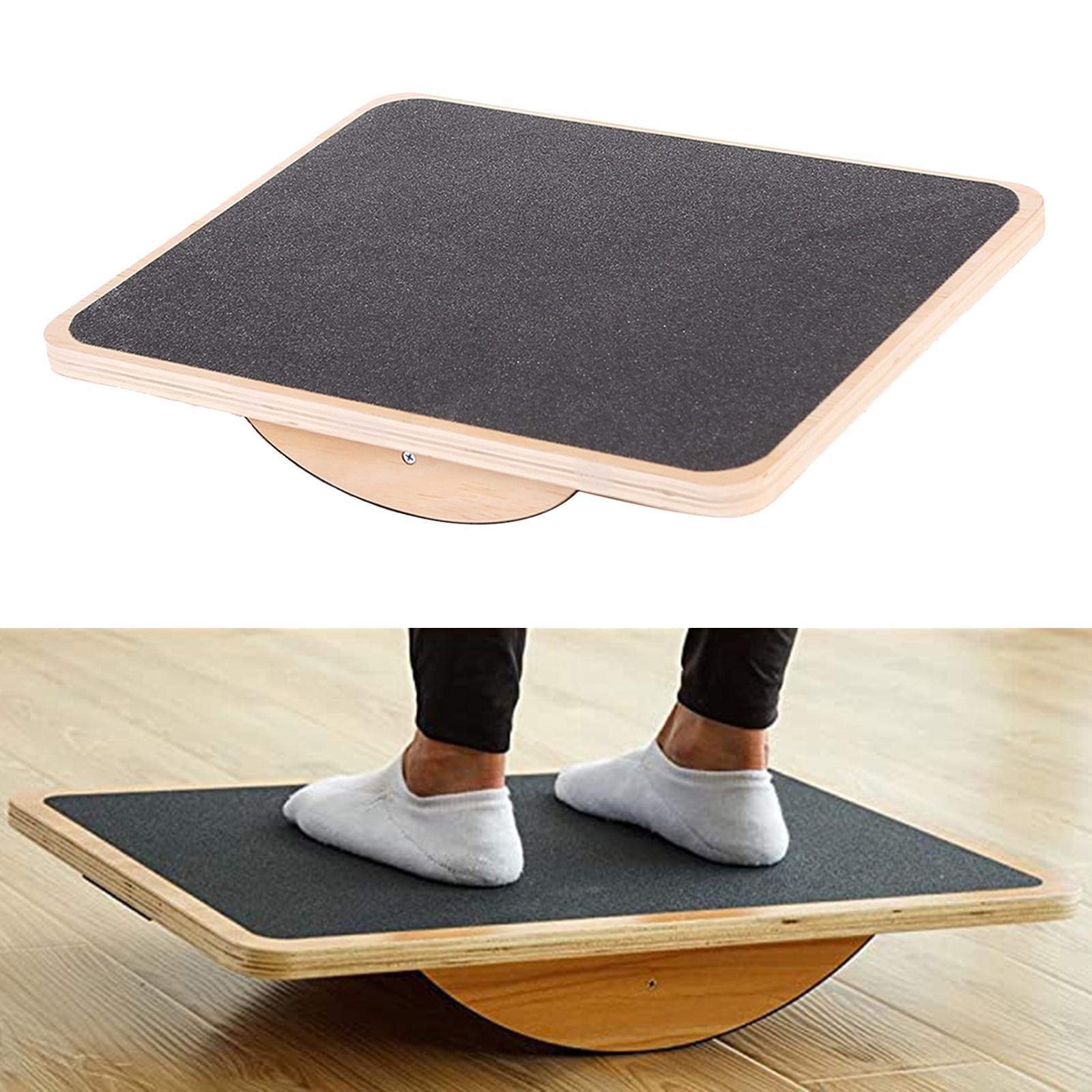 Non-Slip Wooden Wobble Balance Board   Pro Exercise Training