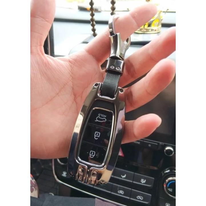 Ốp bọc chìa khóa Hyundai Accent, Kona, Santafe Inox sang trọng chống va đập