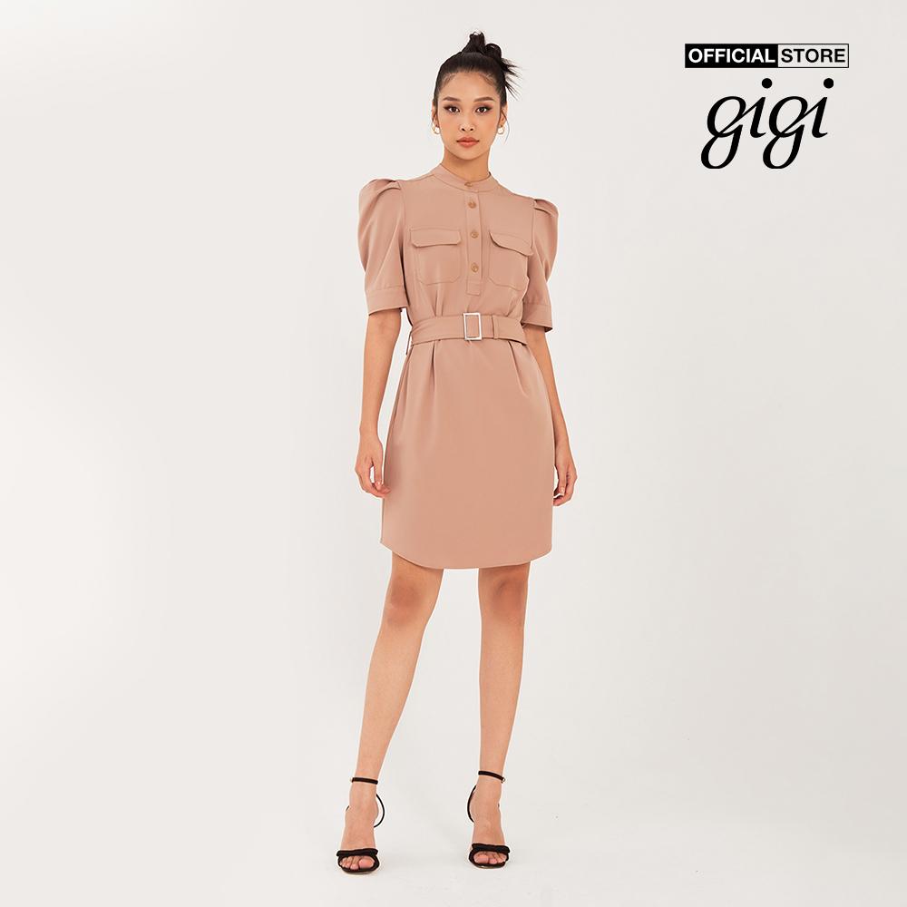 GIGI - Đầm mini cổ trụ tay phồng thanh lịch G2102D212165