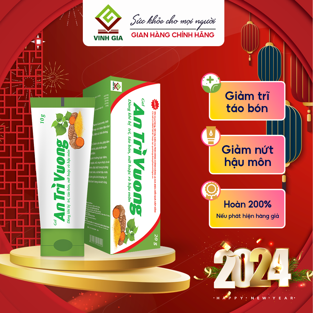 An Trĩ Vương Gel Cải Thiện Trĩ Nội, Trĩ Ngoại, Táo Bón, Nứt Kẽ Hậu Môn 20g/Tuýp