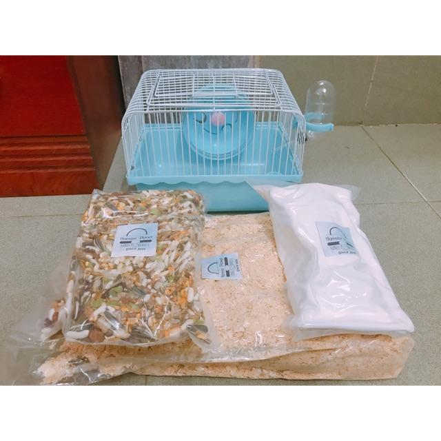 Combo lồng nuôi đầy đủ phụ kiện cùng full đồ nuôi Hamster cơ bản cực rẻ