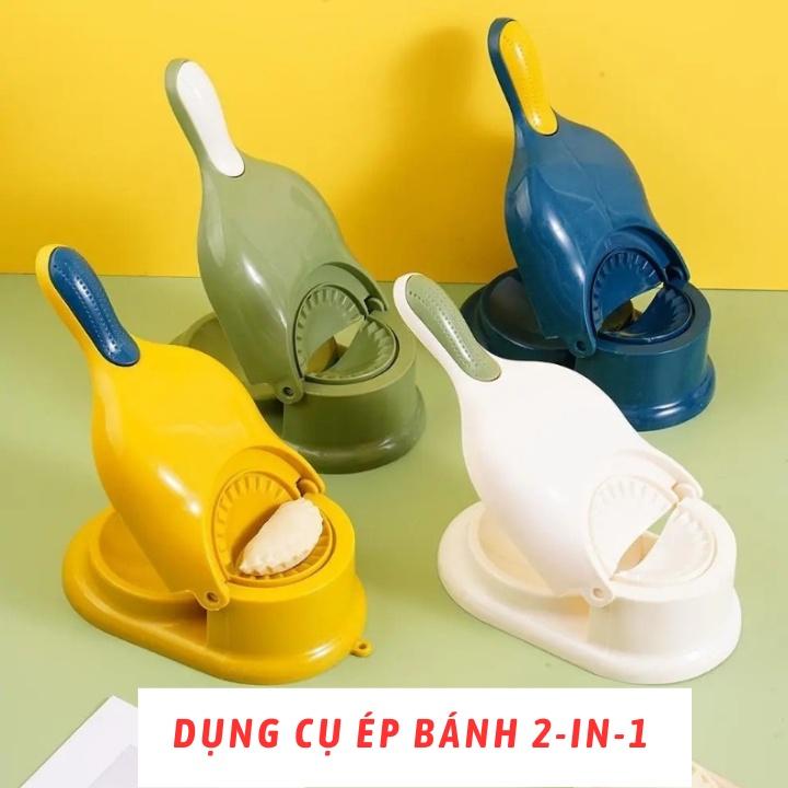 Dụng Cụ Ép Bột Bánh Siêu Nhanh, Khuôn Làm Bánh Bao, Bánh Há Cảo Tích Hợp 2 Trong 1 Tạo Hình Và Làm Bánh Tiện Dụng