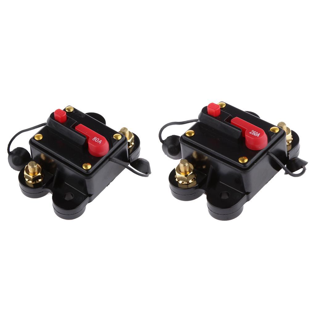 Mini Manual Reset Circuit Breaker 12v 24v Car Auto Boat Audio Fuse Holder