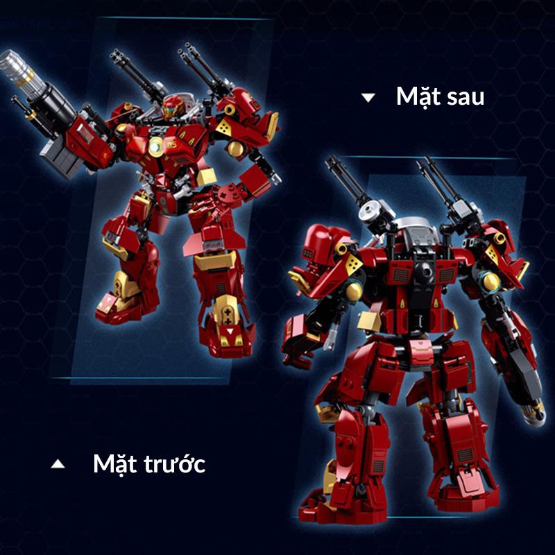 Đồ chơi Lắp ráp Lone Hulk, Sluban 1181 Mecha Master, Xếp hình thông minh, Mô hình người máy