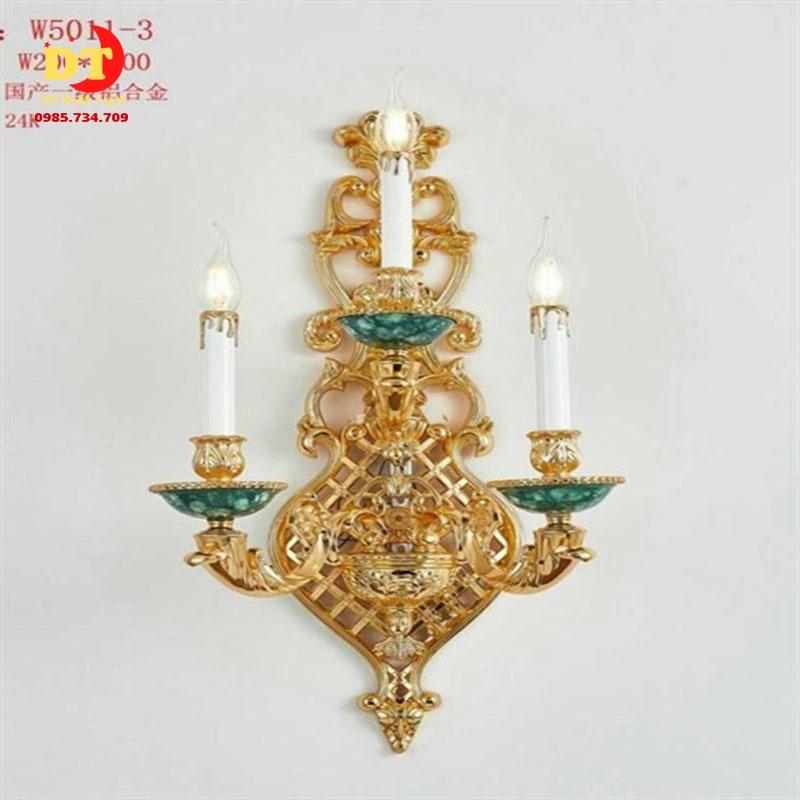 Đèn tường nến 3 chân mạ cao cấp, phong cách sang trọng DQM