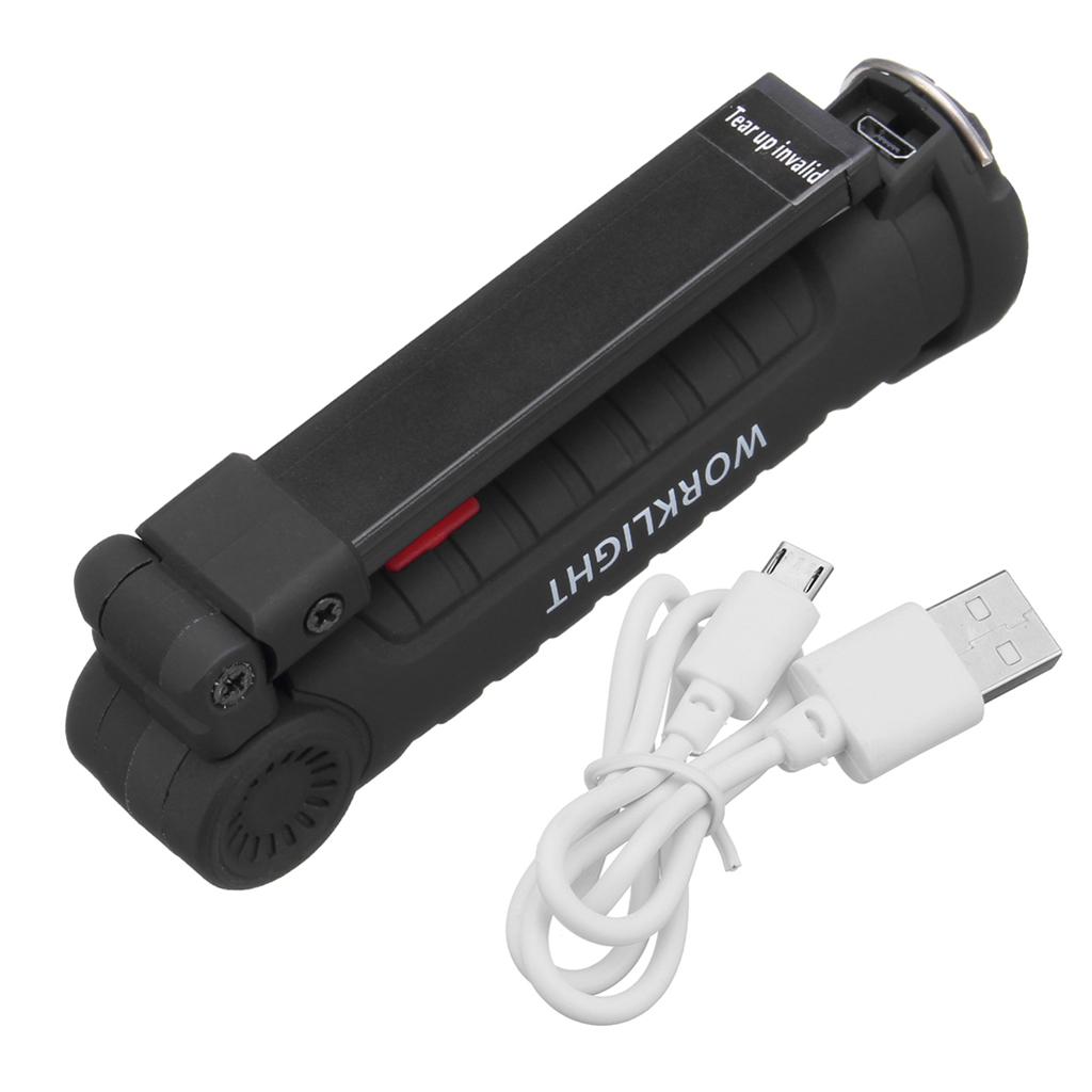 Set of 2, COB LED Work Light Pocket Flashlight Magnetic Base 360° Rotate