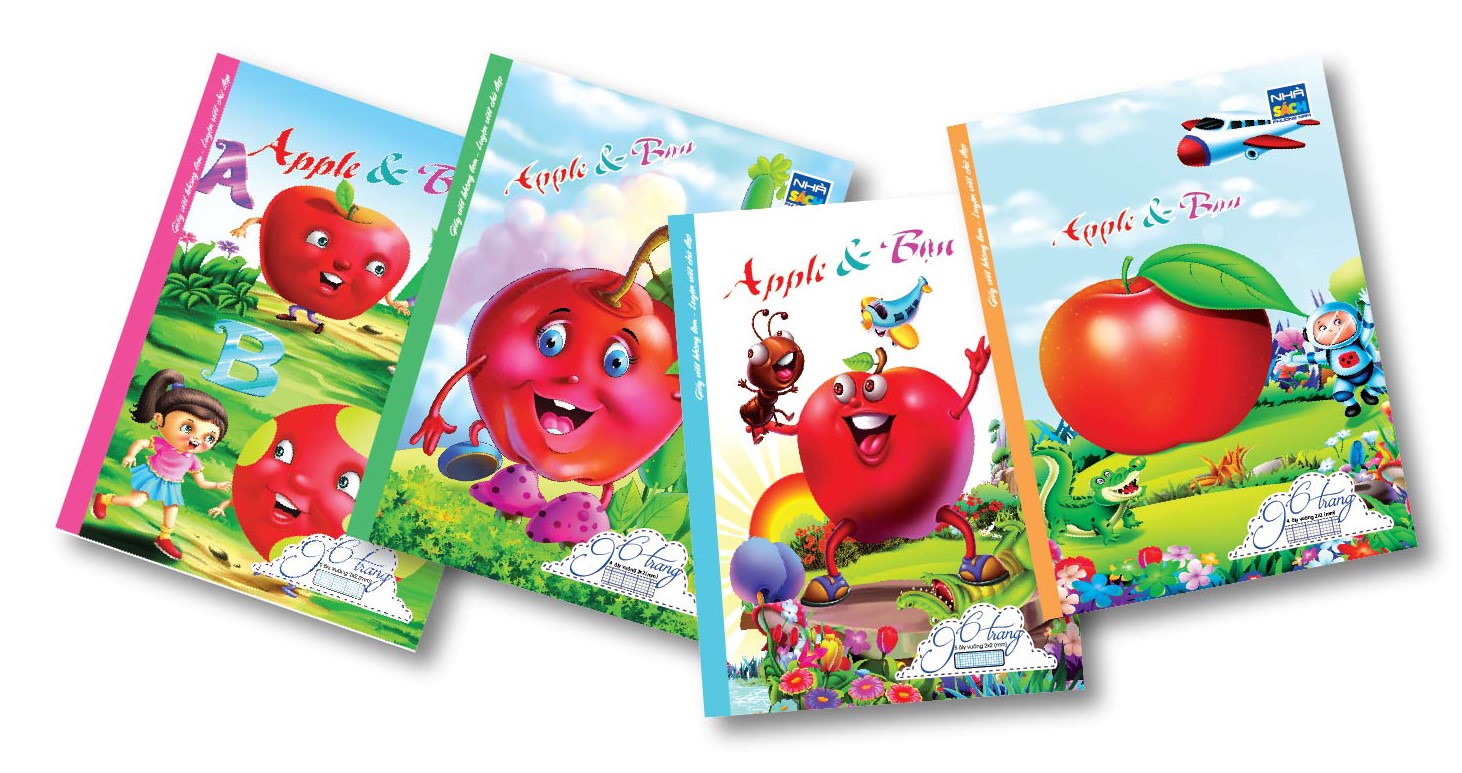 (Mua 10 Cuốn Tặng 3 Cuốn) Tập Pnc 96T Dl100 4Ôly - Apple & Ban - Giao Mẫu Ngẫu Nhiên