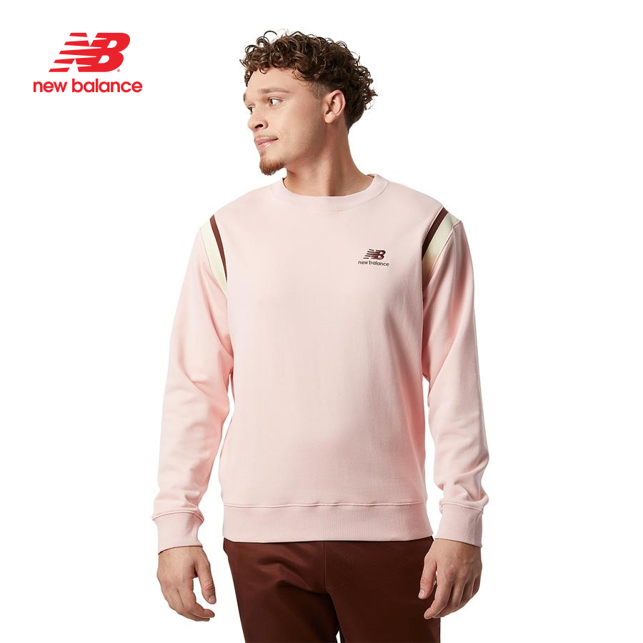 Áo thun thời trang nam New Balance LIFESTYLE SWEATSHIRT M PINK HAZE - AMT23559PIE