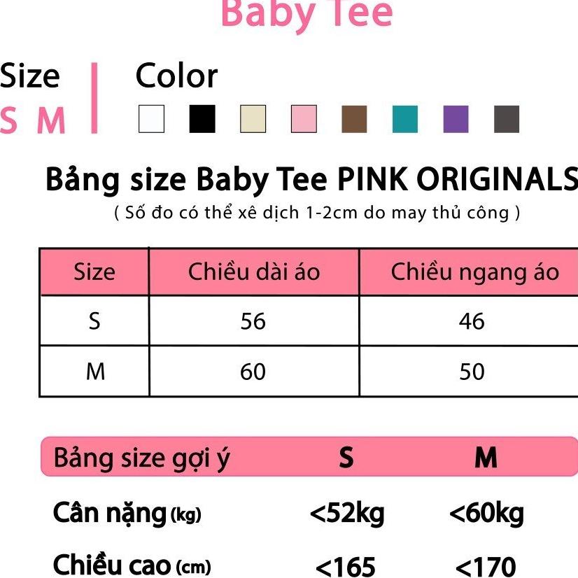 Cao cấp - Áo thun baby tee áo thun nữ petite gấu Teddy hồng Surprise nhiều màu sắc trẻ trung