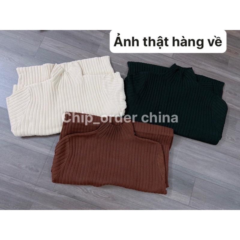 Váy len gân dáng dài quốc dân đen be nâu ko xẻ tà