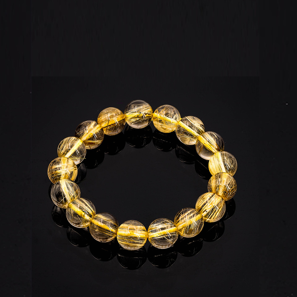 Vòng Thạch Anh Tóc Vàng Nữ Do Anqlo Chế Tác  Hạt 8mm - 10mm Với Nhiều Hình Thức Đẹp Từ 2A - 7A