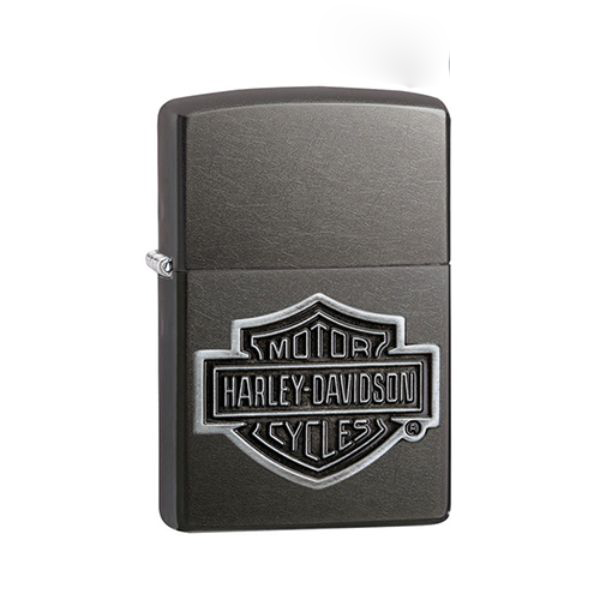 Bật Lửa Zippo 29822 – Zippo Harley-Davidson Bar &amp; Shield Grey Logo Emblem