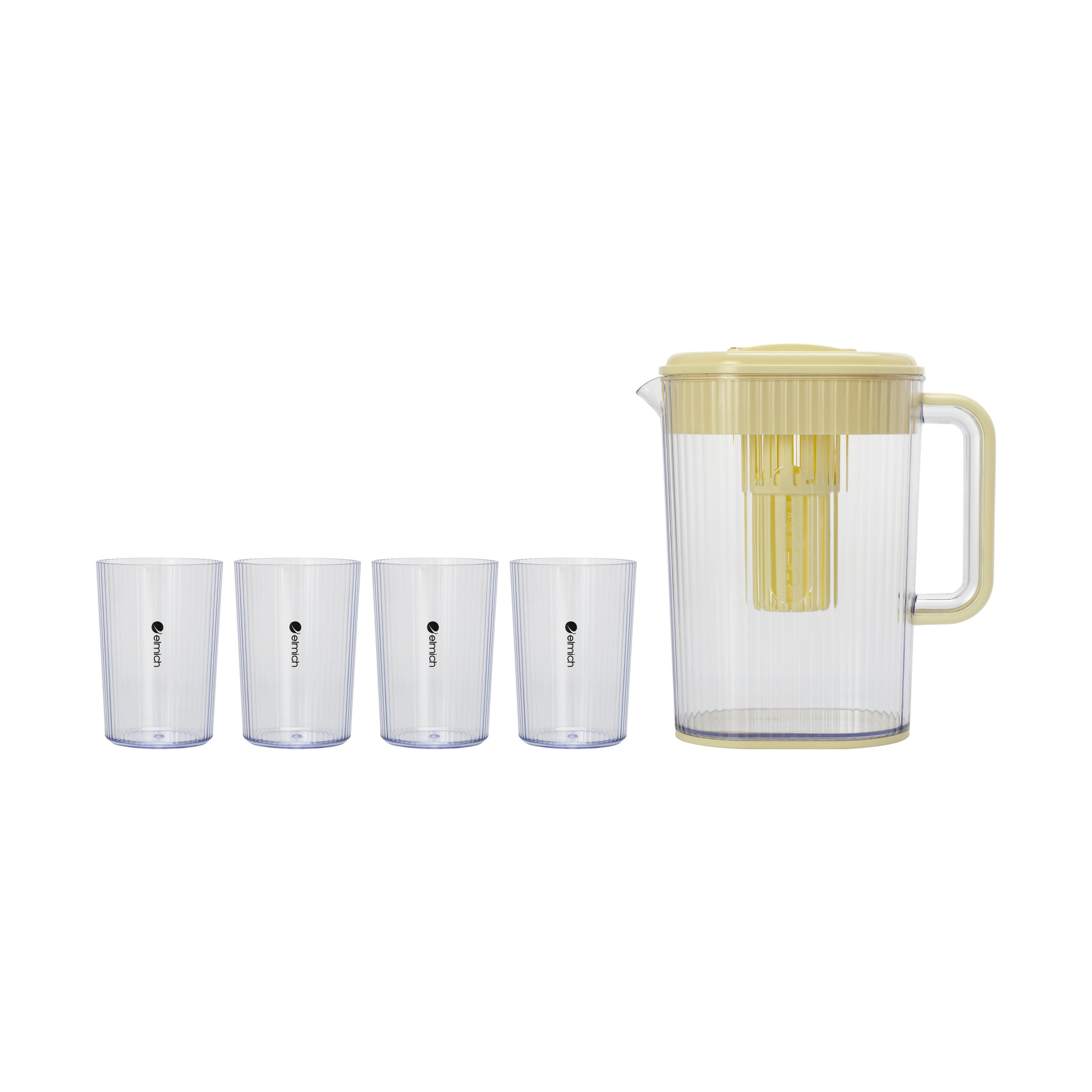 Set bình nhựa đựng nước Elmich EL8363 dung tích 2L kèm 4 cốc