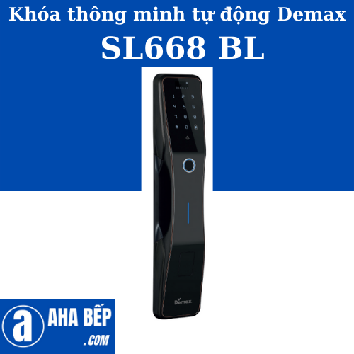 Khóa Thông Minh Tự Động Demax SL668 BL. Hàng Chính Hãng