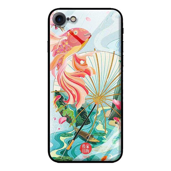 Ốp kính cường lực cho iPhone 7 Cá Chép Đỏ - Hàng chính hãng