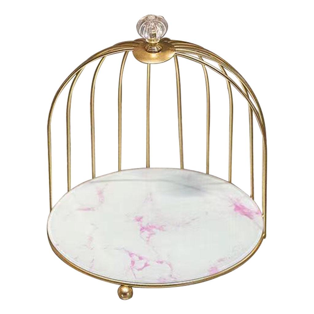 Cosmetics Rack Organizer Holder Dresser Bathroom Makeup Shelf 1-Tier Blue