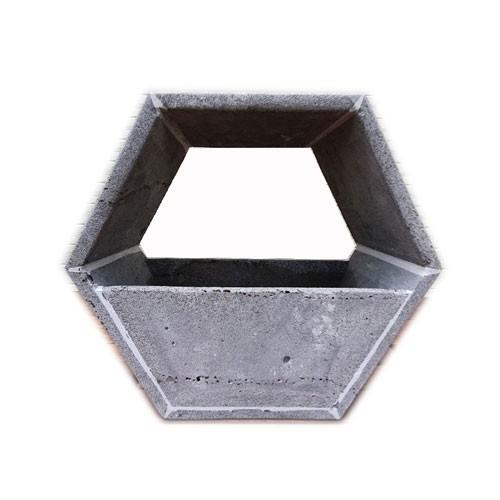 Set 3 chậu hoa lục giác để bàn bằng đá ong xám tự nhiên