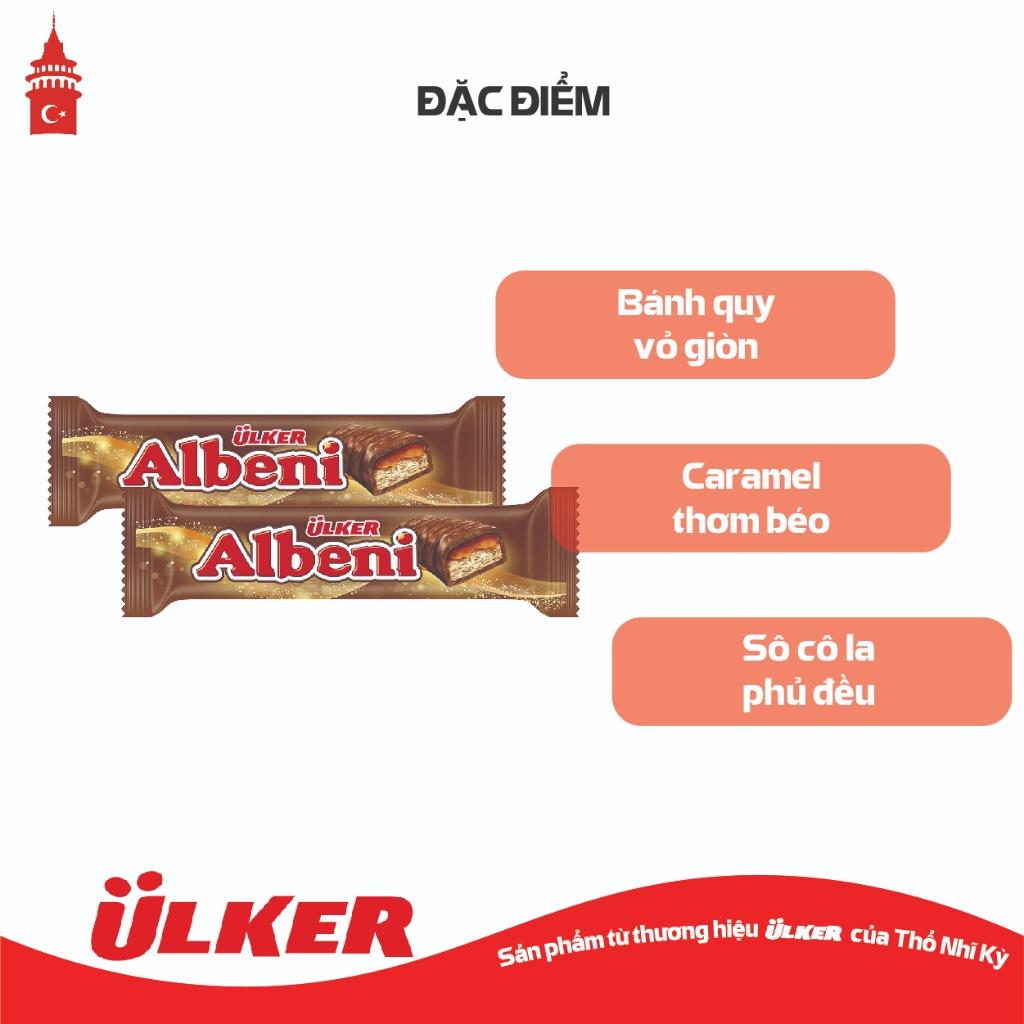 Bánh quy bọc sô cô la ULKER ALBENI nhân Caramel loại 40g