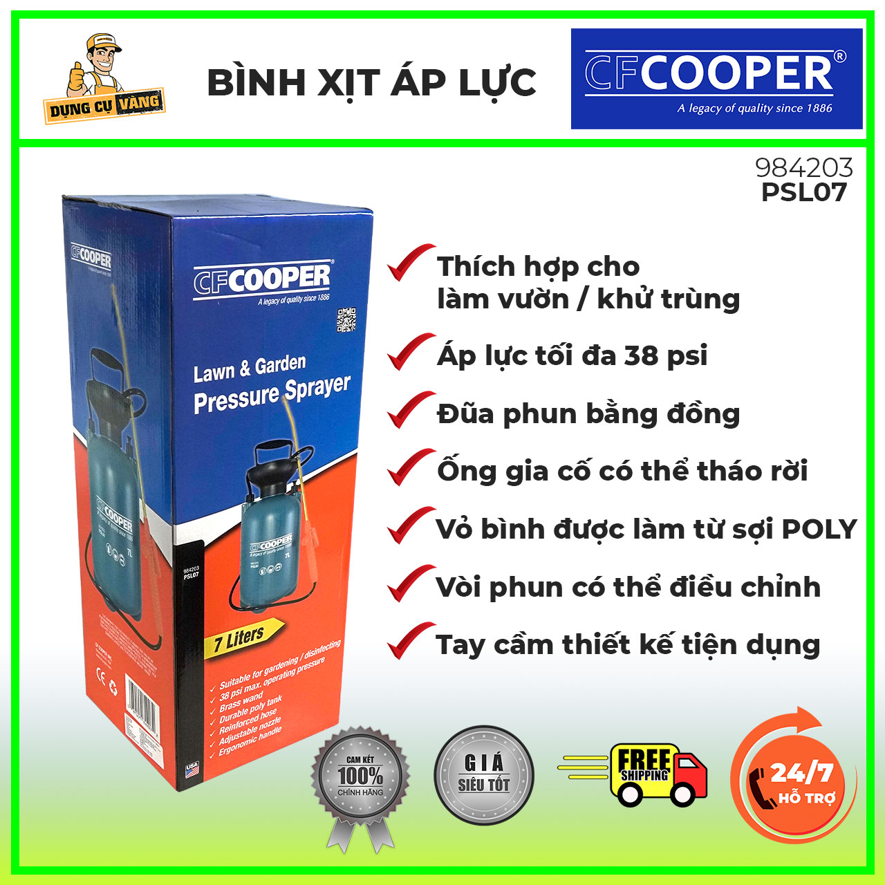 Bình xịt tưới cây 7.0L CFCooper 984203