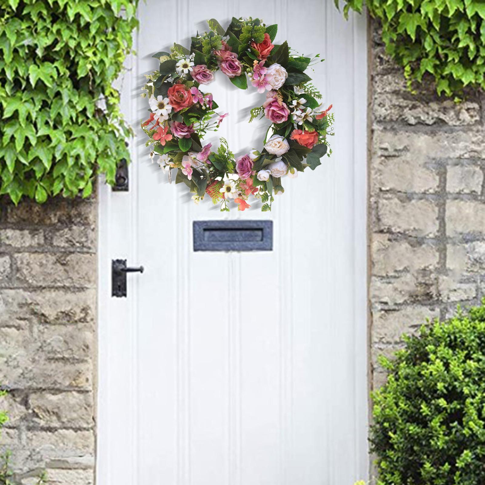 Artificial Artificial Flower Wreath 45cm Simulation Rose Wedding Decor