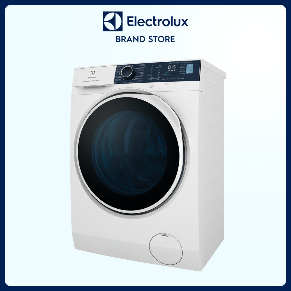 Máy giặt cửa trước Electrolux 10kg UltimateCare 500 - EWF1024P5WB - Giặt hơi nước diệt 99.9% vi khuẩn, không cặn giặt tẩy, tiết kiệm điện hơn 50%, êm dịu như giặt tay [Hàng Chính Hãng]