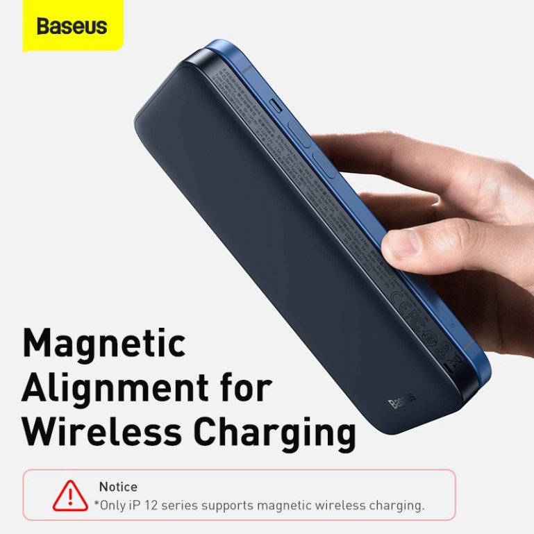 Pin dự phòng sạc nhanh không dây tích hợp nam châm Baseus Magnetic Wireless Quick Charging Power Bank (10000mAh, USB + Type C, QC/ PD 20W Quick Charge, ) - Hàng Chính Hãng