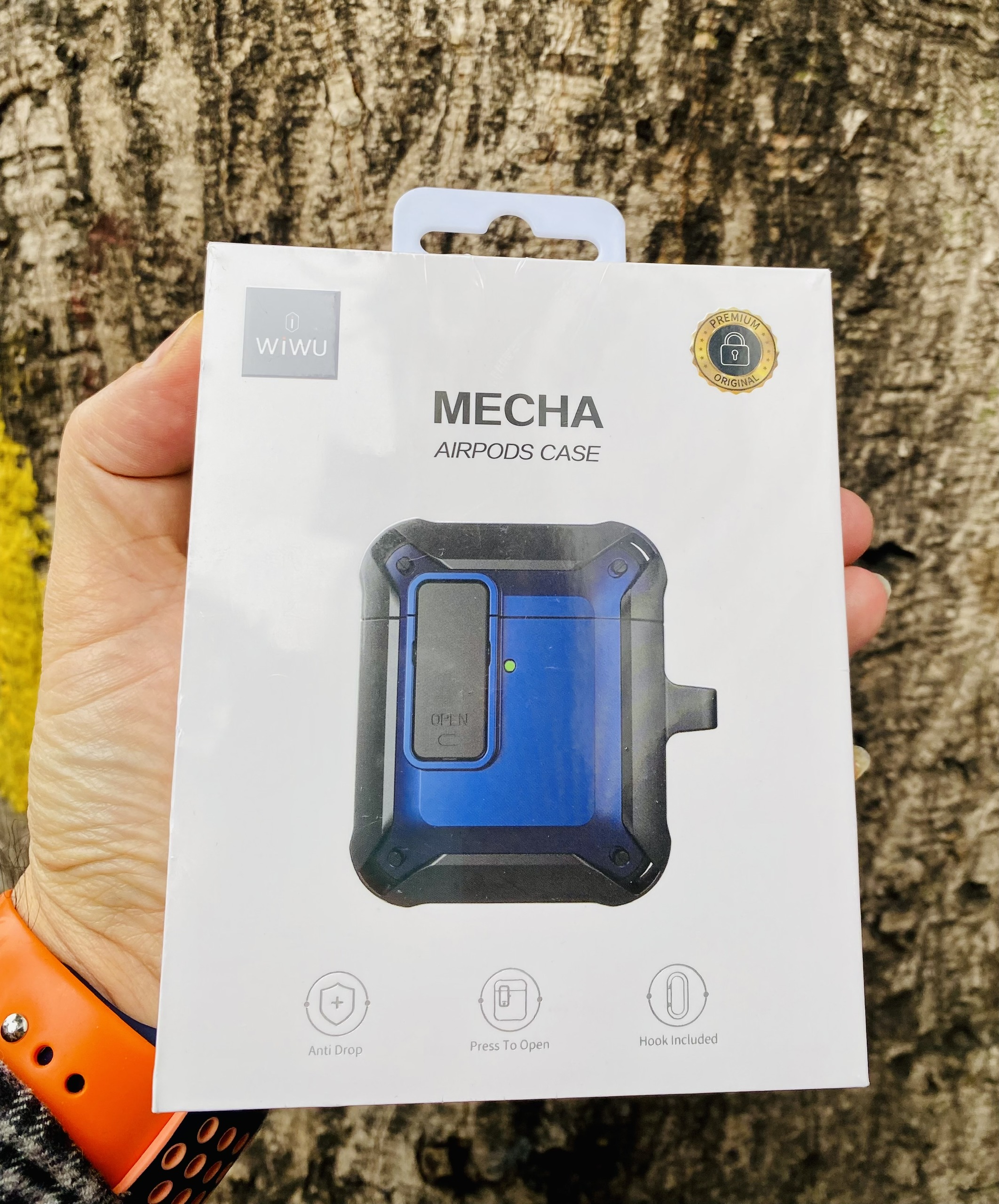 Bao Chống Sốc Wiwu Mecha Case (APC012) dành cho Aripod có Khóa Nắp Chắc Chắn, Tránh Va Đập - Hàng Chính Hãng