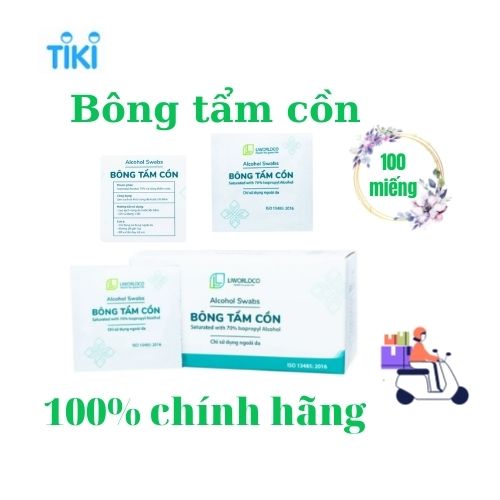 BÔNG TẨM CỒN ALCOHOL SWABS - 100 Miếng