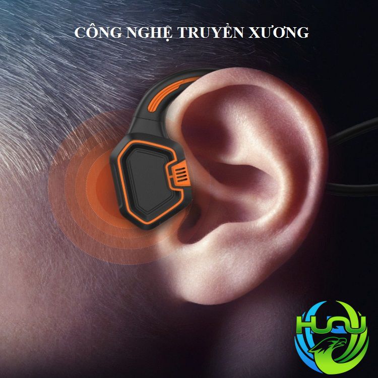 Tai Nghe Bơi Lội IP68, Công Nghệ Truyền Xương Huqu Openear wave - Hàng Chính Hãng