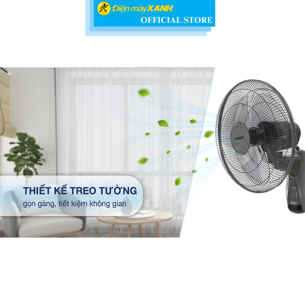 Quạt treo tường Senko 3 cánh TR1628 47W - Hàng Chính Hãng