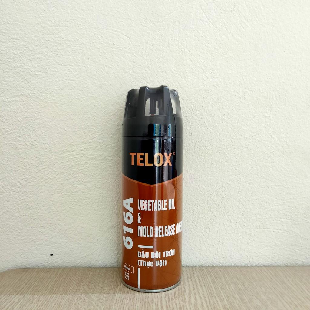 Thùng 24 Bình xịt bôi trơn khuôn nhựa công nghiệp Telox 616A 450ml