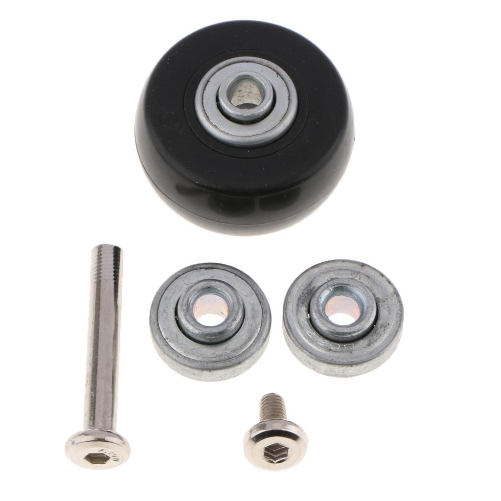 2x Luggage Suitcase Replacement Wheels Axles Bearings Set Trolley Casters DIY