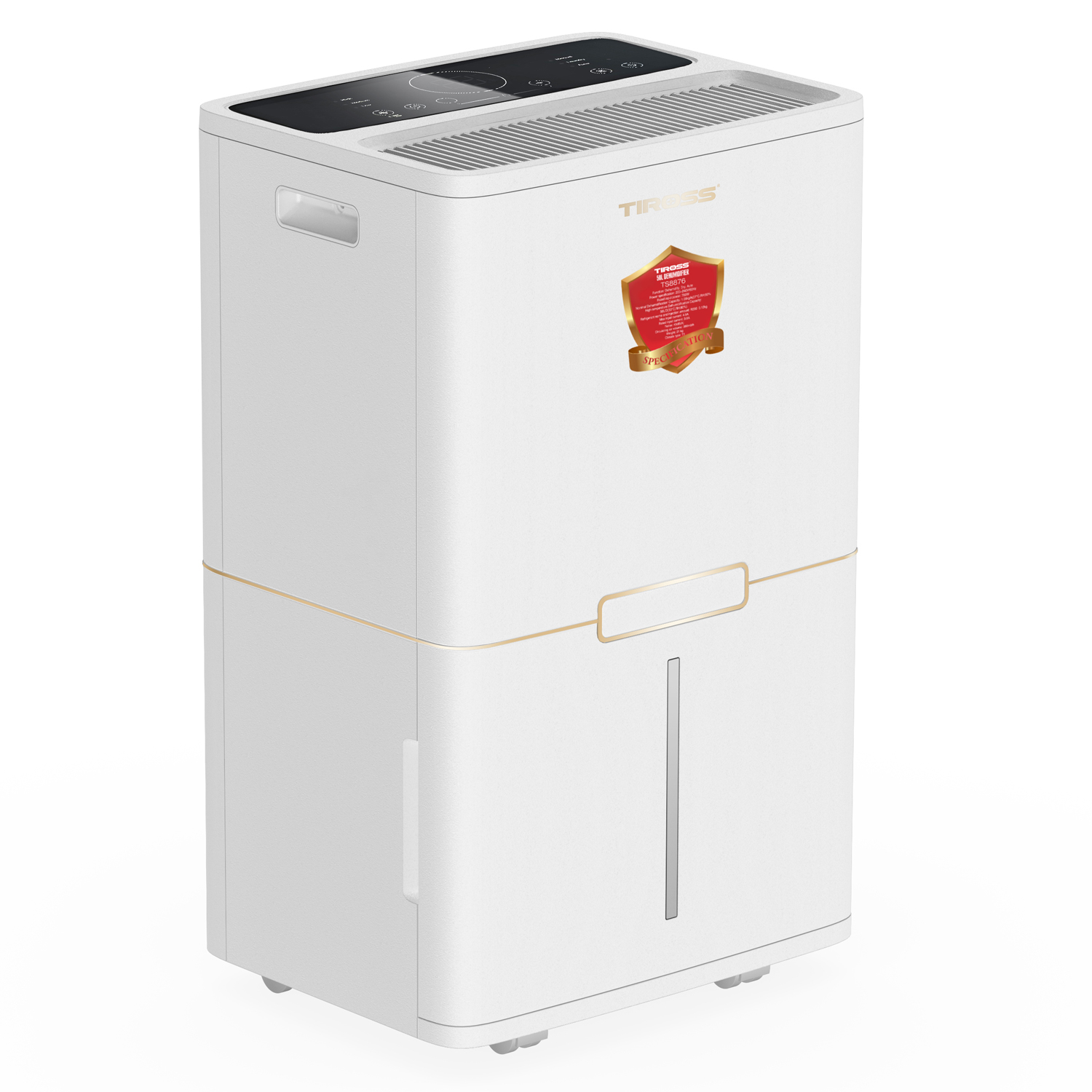 Máy hút ẩm kèm lọc không khí, tạo ẩm, sấy quần áo TIROSS 50L TS8876 - Hàng chính hãng