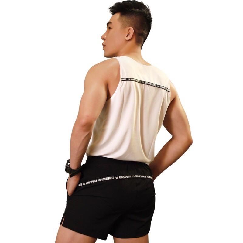 Áo thun gym, áo thun ba lỗ nam thun Coolmax GOS BOLD + tặng quần nhỏ