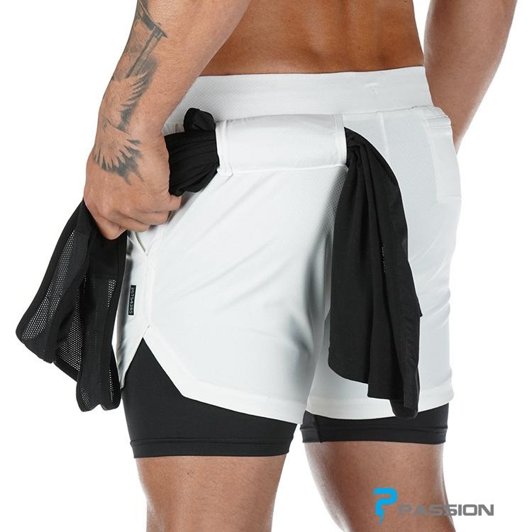 Quần short tập gym nam 2 lớp ASRV Z200