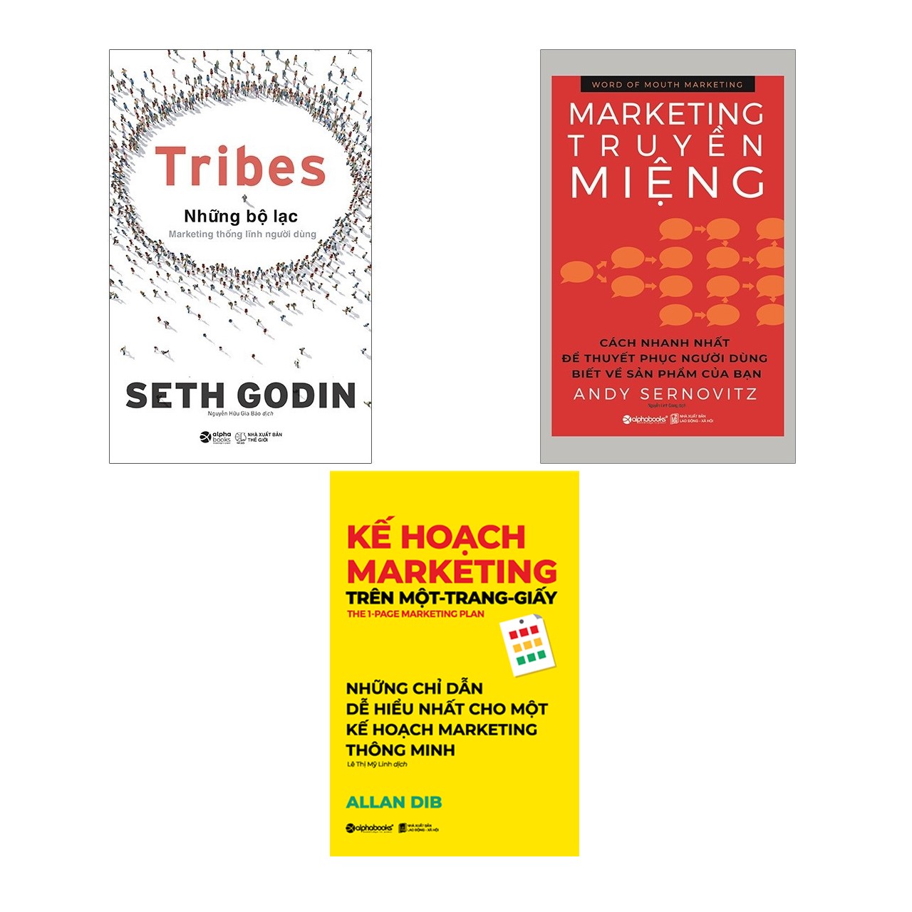 Combo Sách Must-have Dành Cho Marketer: Những Bộ Lạc - Marketing Thống Lĩnh Người Dùng + Marketing Truyền Miệng + Kế Hoạch Marketing Trên 1 Trang Giấy