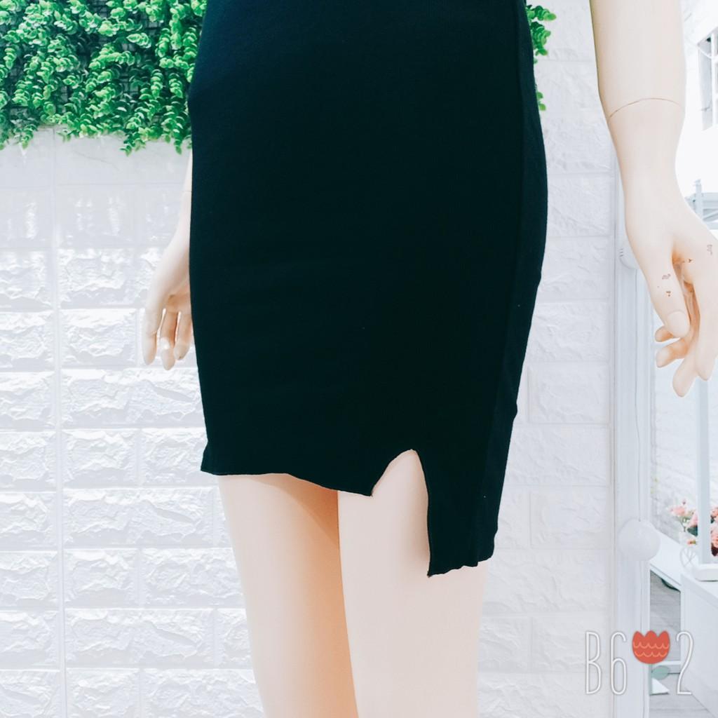Váy Đầm Nữ Body Ba Lỗ Xẻ Đùi Năng Động LH50