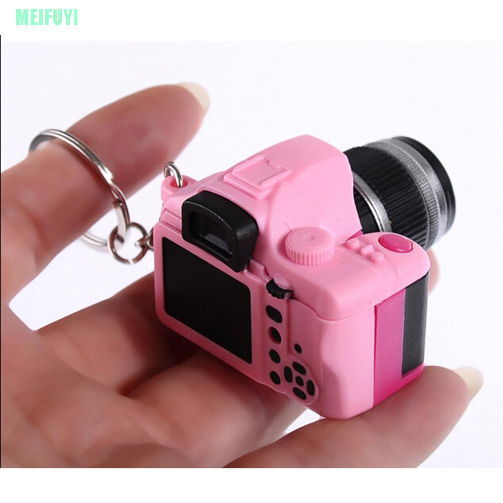 Mô hình móc khoá máy ảnh cực xinh trang trí mặt hình máy ảnh mini có đèn và âm thanh vui nhộn