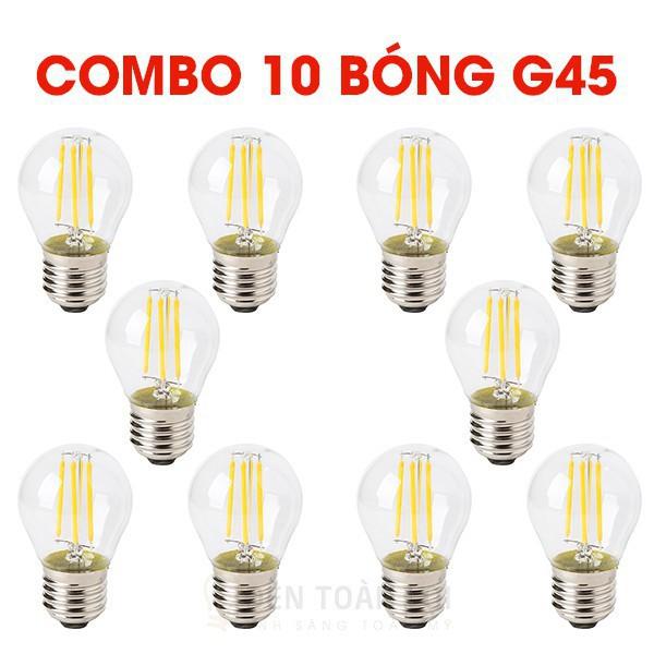 COMBO 10 BÓNG G45 LED EDISON 4W