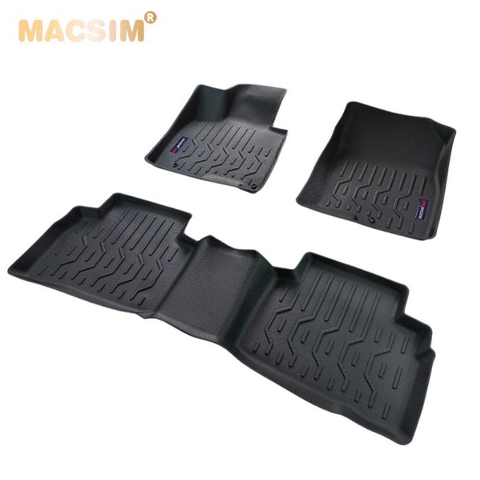 Thảm lót sàn xe ô tô Hyundai Tucson 2022 Nhãn hiệu Macsim chất liệu nhựa TPV cao cấp màu đen, màu be