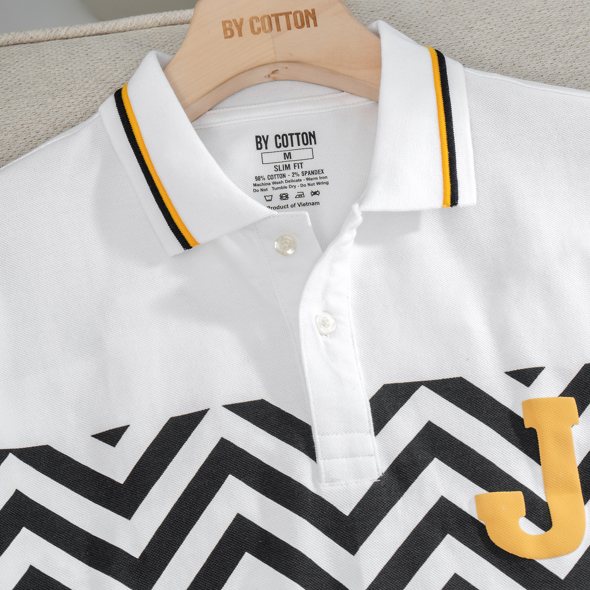 Áo Thun Nam Cao Cấp Polo In Sọc Ngực J BY COTTON NEW