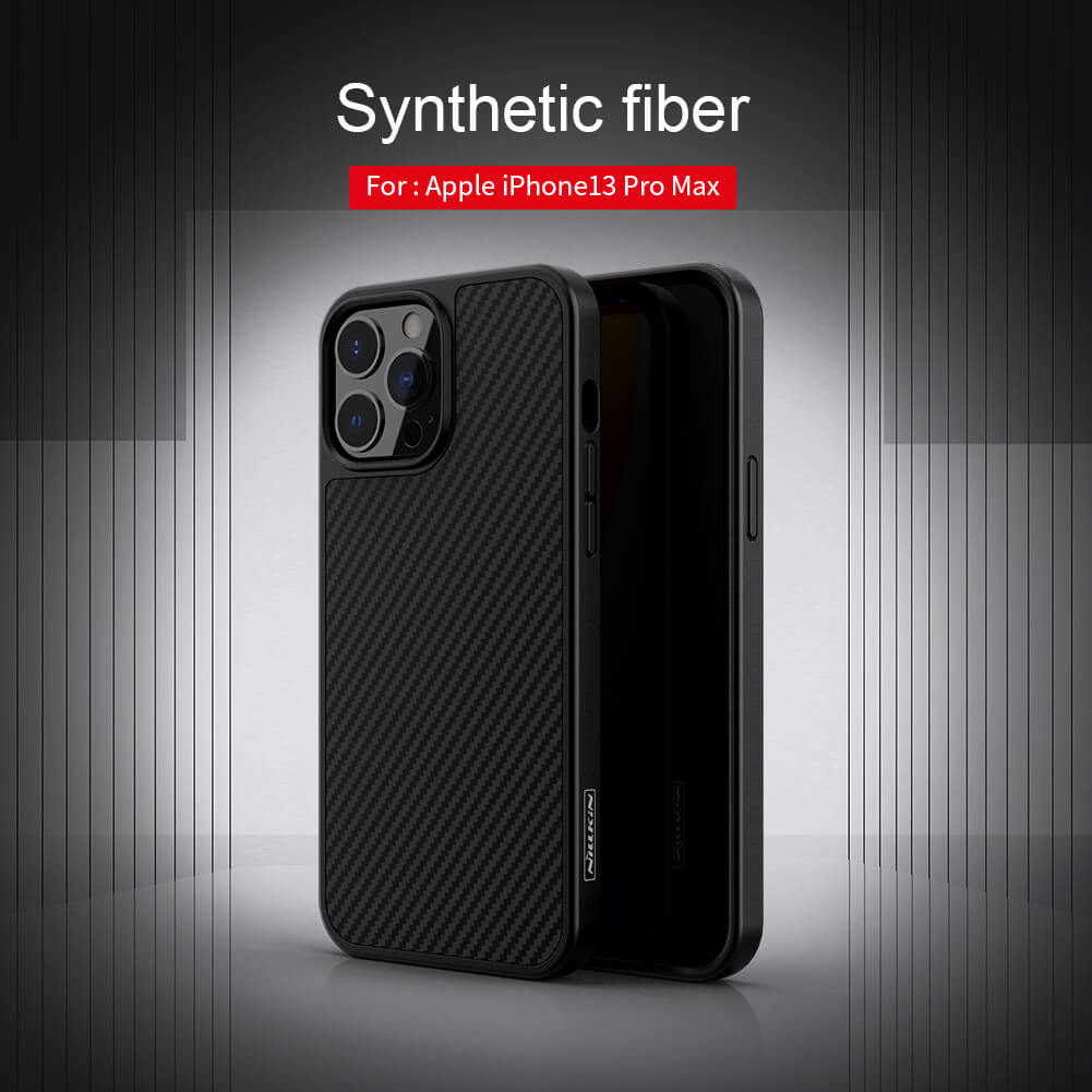 Ốp lưng chống sốc siêu mỏng cho iPhone 13 Pro Max chất liệu vân carbon cao cấp hiệu Nillkin Synthetic fiber - Hàng nhập khẩu