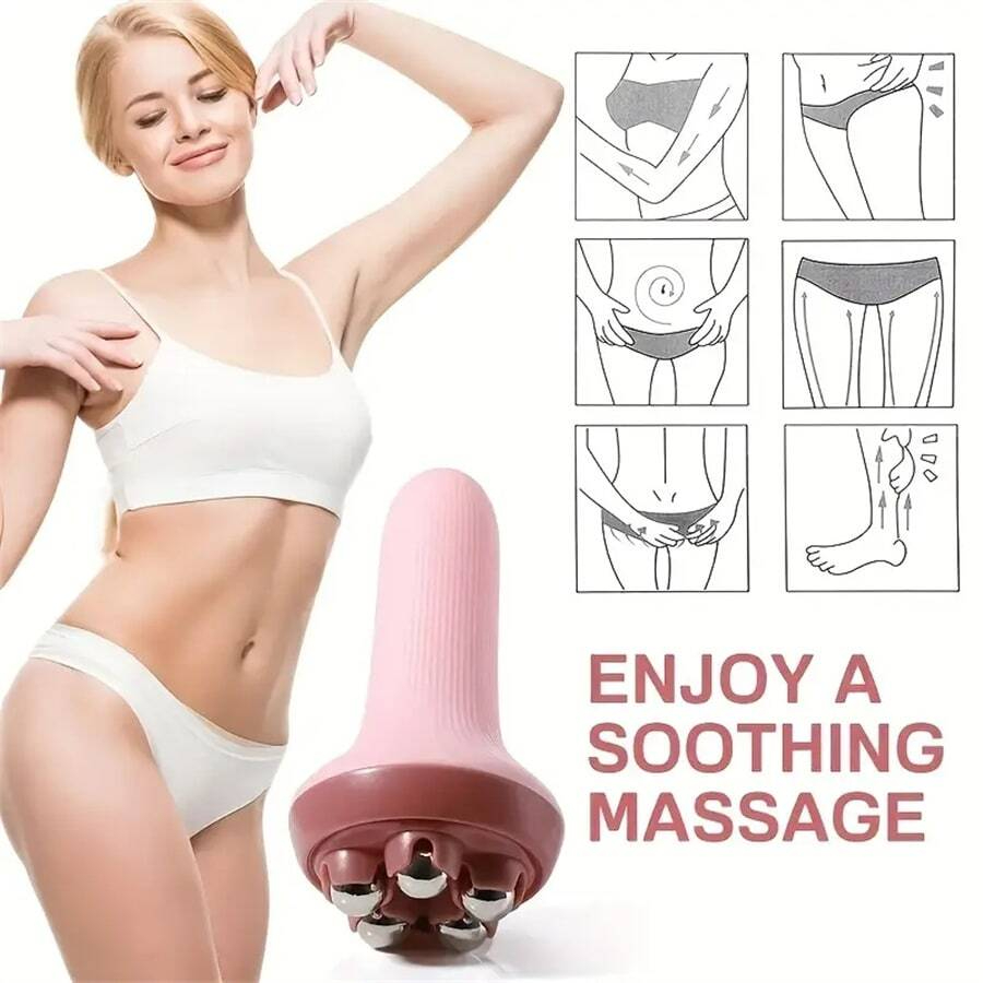 Dụng Cụ Massage Cầm Tay 5 Bi Đa Năng Xoay 360 Độ, Giảm Đau Mỏi Hiệu Quả, Mat-xa Thư Giãn Đa Điểm Trên Cơ Thể