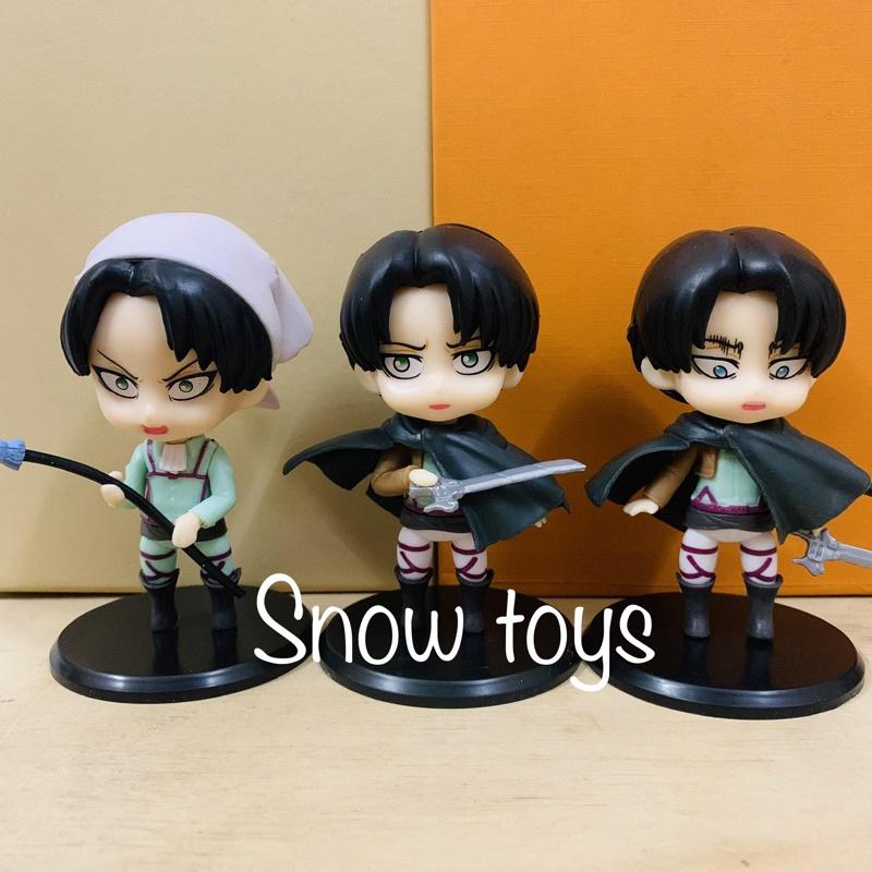 Mô hình Attack On Titan - AOT - Đại chiến Titan - Eren Yeager & Levi Ackerman - Cao khoảng 10cm - Bán lẻ