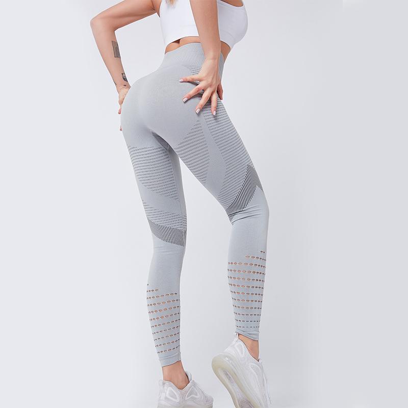 Quần legging liền mạch Phụ nữ thể thao dài quần tập thể dục tập thể dục nữ Color: black Size: XL