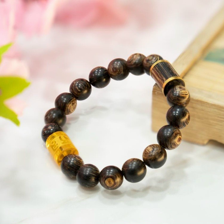 Vòng Tay Trầm Hương Sánh Chìm Hạt Tròn