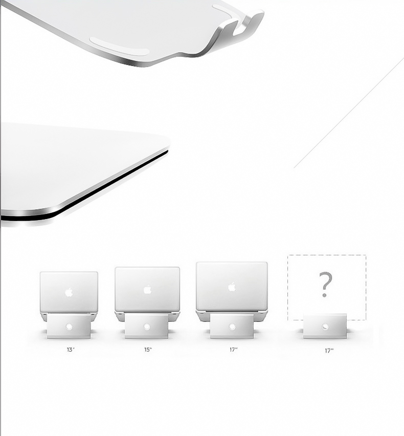 Đế Nhôm Tản Nhiệt Điều Chỉnh Tầm Nhìn cho MacBook – Nhôm – Silver