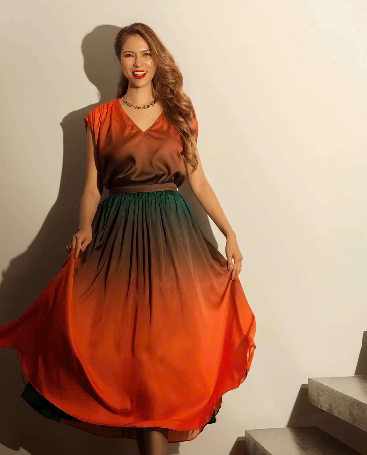 Áo Rộng Oversized Ombre Hoàng Hôn thời trang thiết kế Hity TOP185