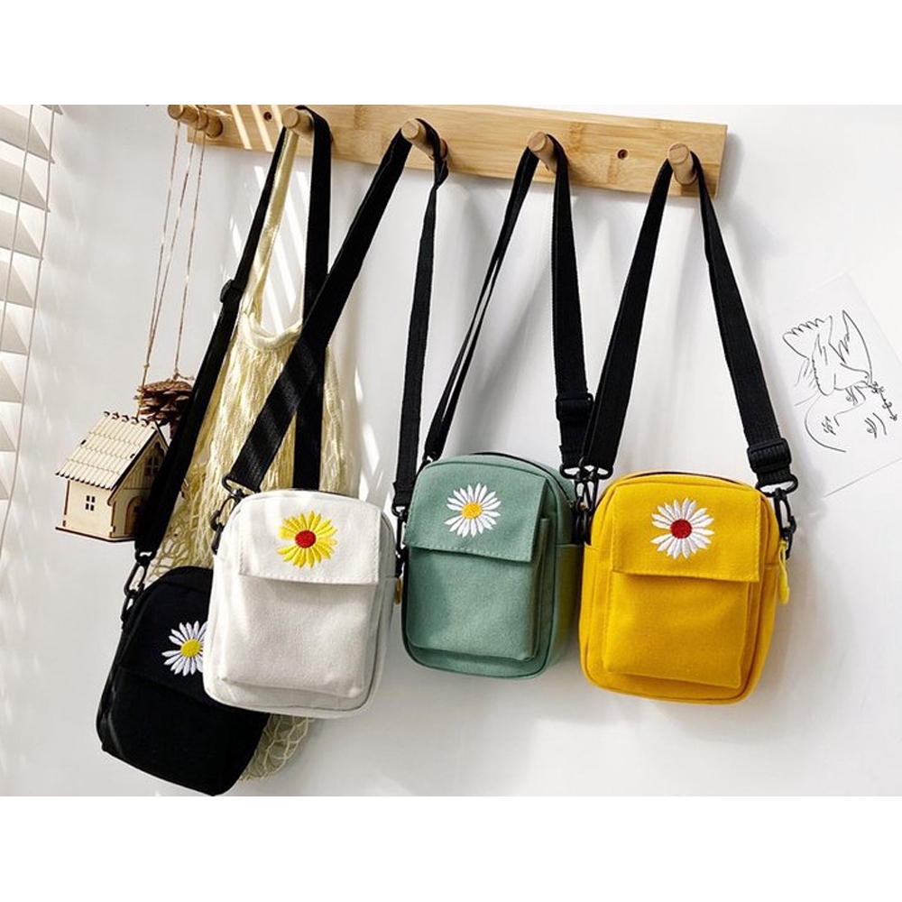 Túi tote, túi vải đựng điện thoại hoa cúc siêu hot BH 426